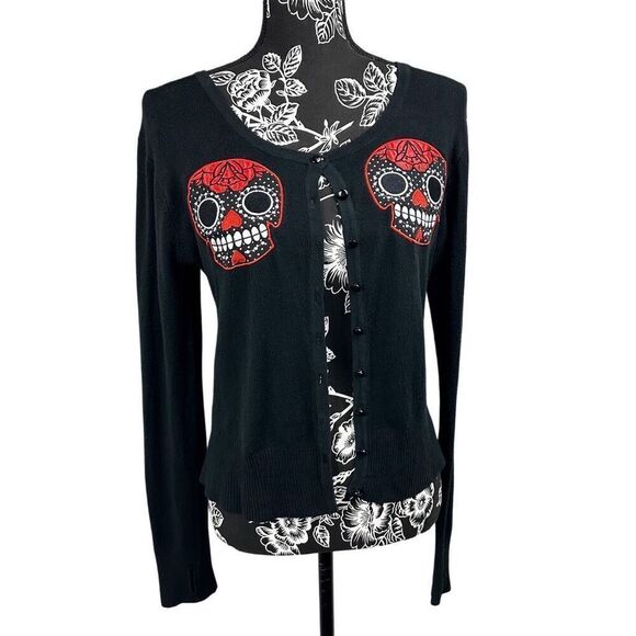 Too Fast “Sugar Skull” Cardigan - Picture 4 of 7